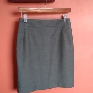 Ann Taylor Grey Sleek Business Skirt